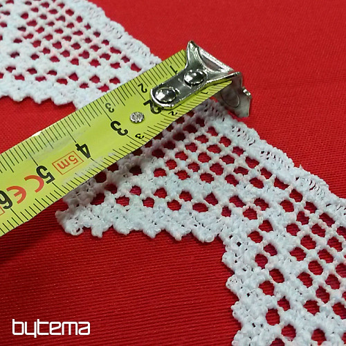 Čipka 5432/0010 5,3 cm bela mat