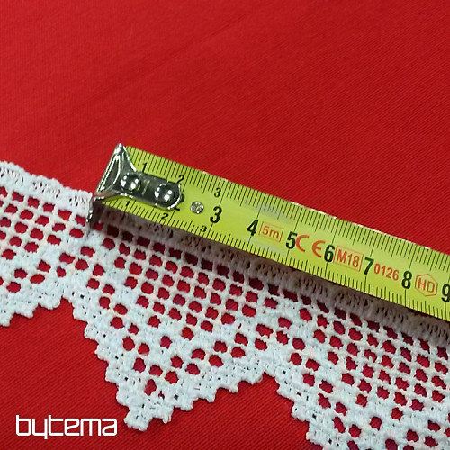 Čipka 5432/0010 5,3 cm bela mat