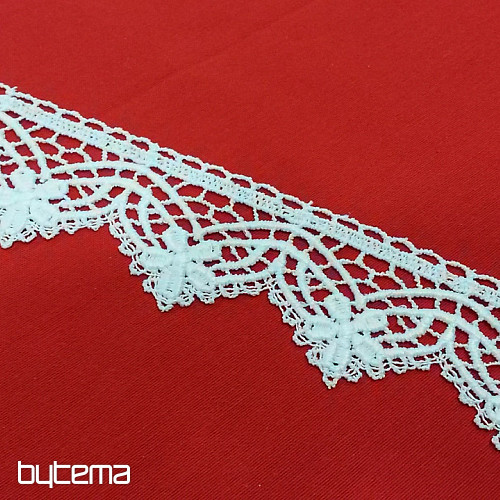 Čipka 5557/0010 6 cm bela mat
