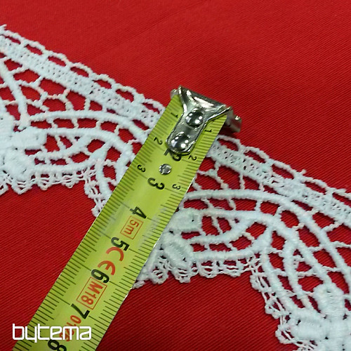 Čipka 5557/0010 6 cm bela mat