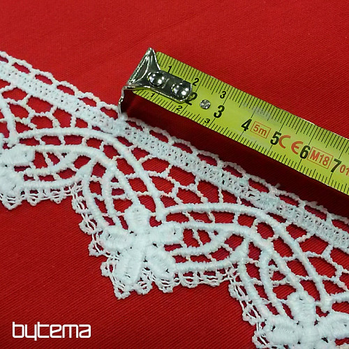Čipka 5557/0010 6 cm bela mat