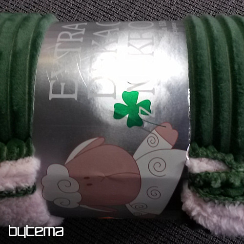 odeja iz mikrovlaken EXTRA SOFT SHEEP velvet - zelena