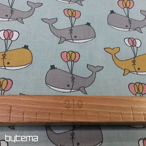 Bombažna tkanina WHALE