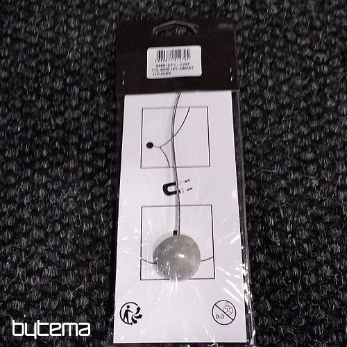 OVALIE magnet sivo-bela viseča kravata