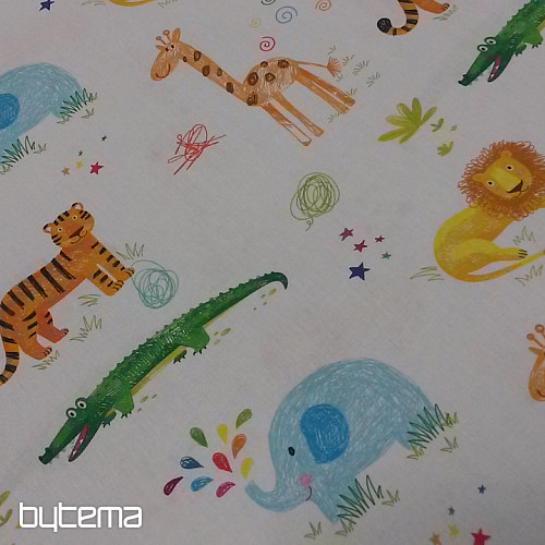 Bombažna tkanina JUNGLE DOODLE
