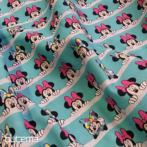 Bombažna tkanina MINNIE turkizna