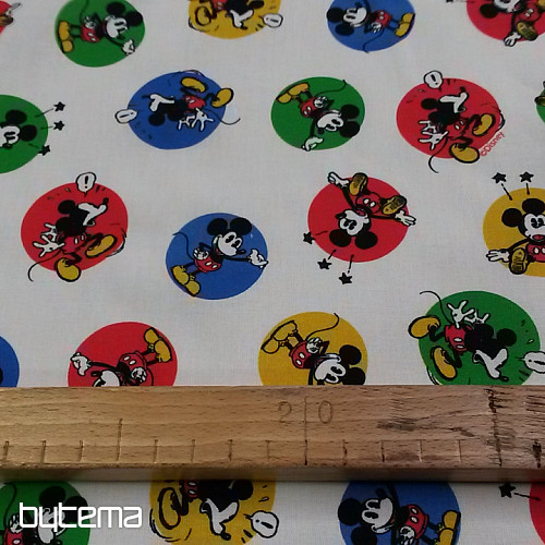 Bombažna tkanina MICKEY MOUSE wheels