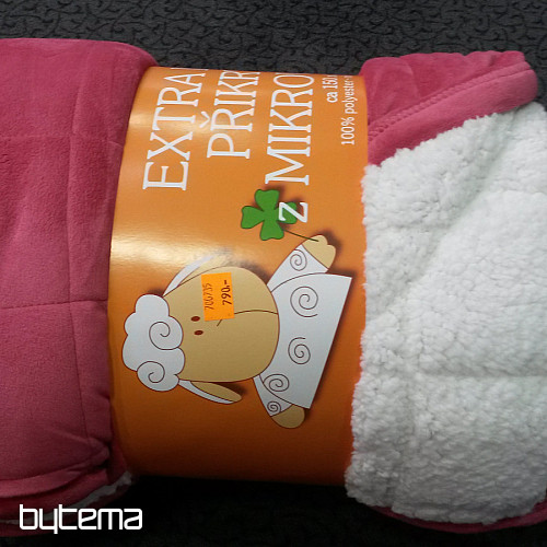 Odeja iz mikrovlaken EXTRA soft SHEEP šivi staro roza