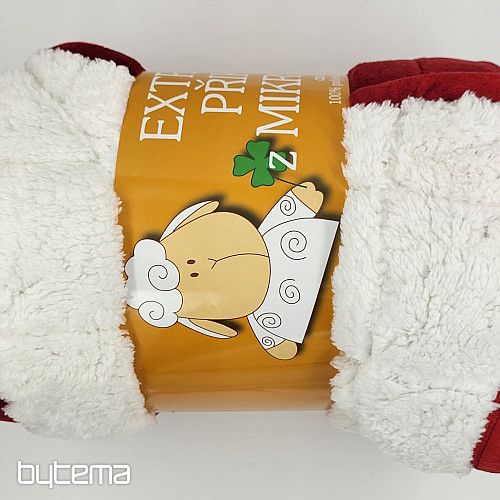 odeja iz mikrovlaken EXTRA SOFT SHEEP šivi BORDÓ