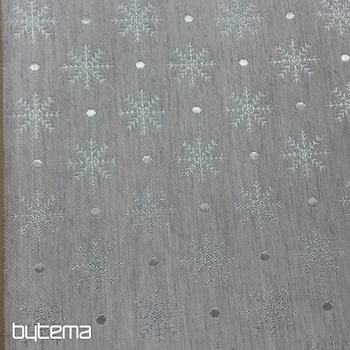 Božično dekorativno blago za prte Flake siva 081 širina 280