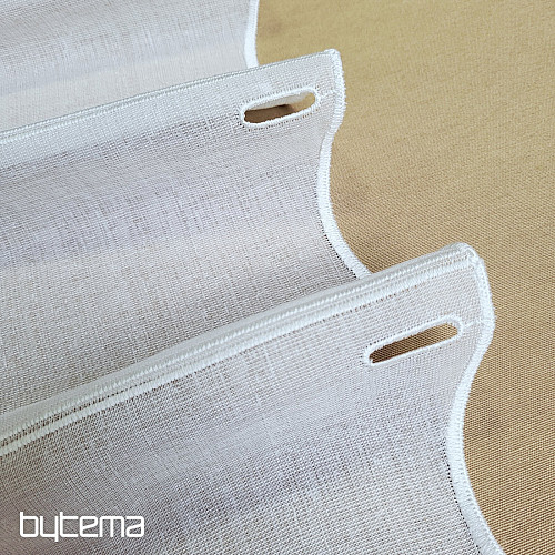 Moderna vezena zavesa V52 kremno bela