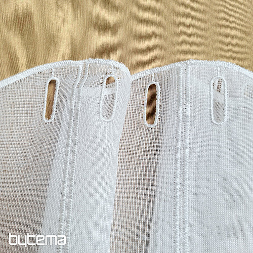 Moderna vezena zavesa V52 kremno bela