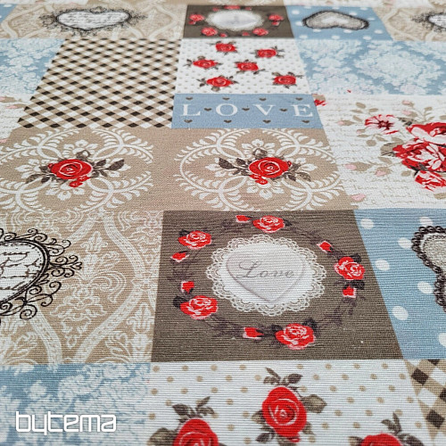 Dekorativna tkanina LIA bež patchwork