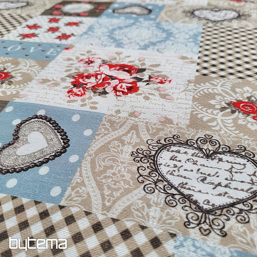 Dekorativna tkanina LIA bež patchwork