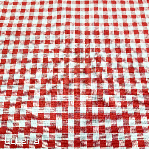 Dekorativna tkanina KANAFAS rdeča 0,5x0,5 cm