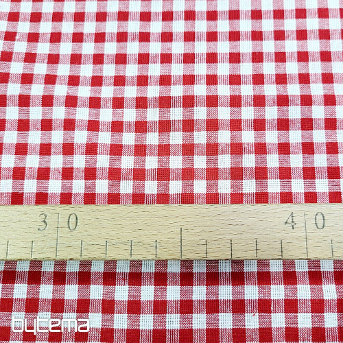 Dekorativna tkanina KANAFAS rdeča 0,5x0,5 cm