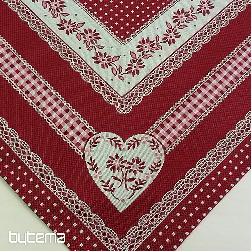 Tapiserija prt in šal SELSKÁ JIZBA rdeč