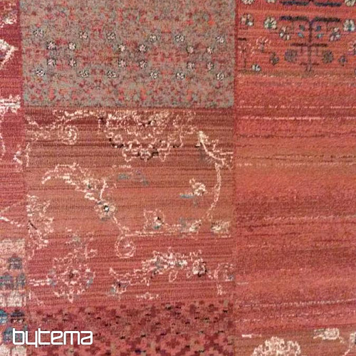 Luksuzne volnene preproge ROYAL PATCHWORK rdeče