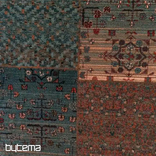 Luksuzne volnene preproge ROYAL PATCHWORK zelena