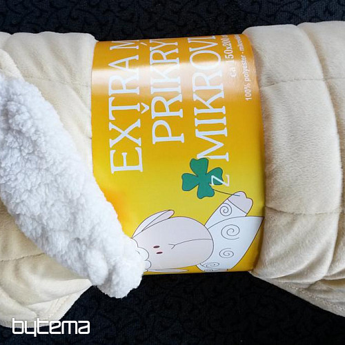 Odeja iz mikrovlaken EXTRA SOFT SHEEP krem šiv