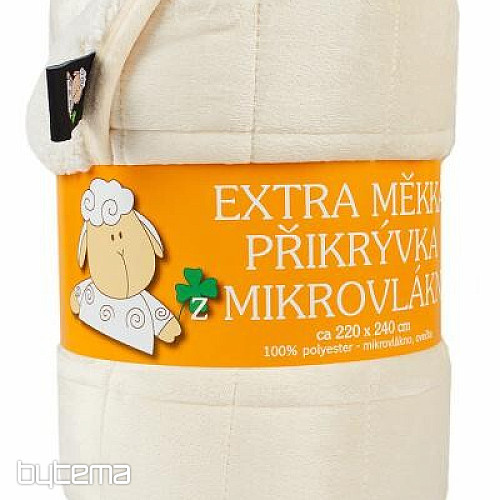 Odeja iz mikrovlaken EXTRA SOFT SHEEP krem šiv