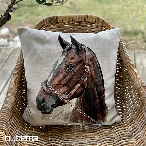 Goblen prevleka za blazino HORSE BROWN