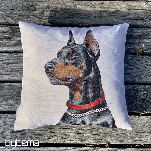 Prevleka za vzglavnik iz tapiserije Doberman