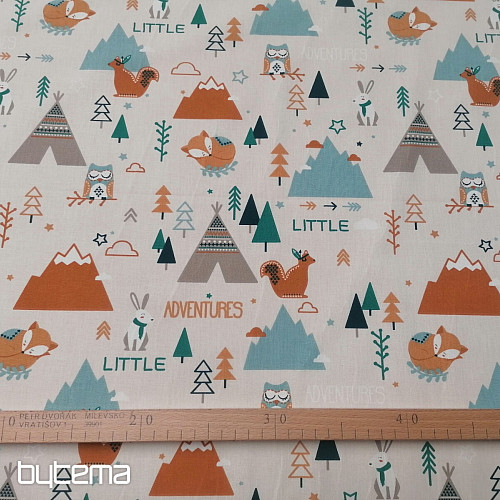 LITTLE ADVENTURES bombažna tkanina