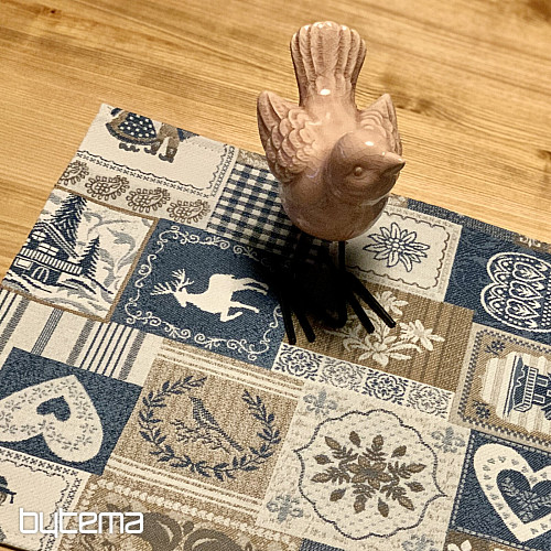 Pogrinjek PATCHWORK SRCE moder