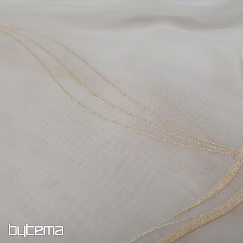 Vezena luksuzna zavesa bela - krem GERSTER 556/23