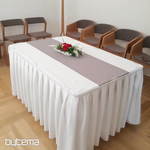 Moderna enobarvna tkanina COSMOS bela 145 cm