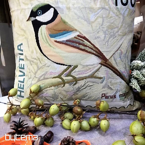 Okrasna prevleka za blazino POST STAMP BIRDS