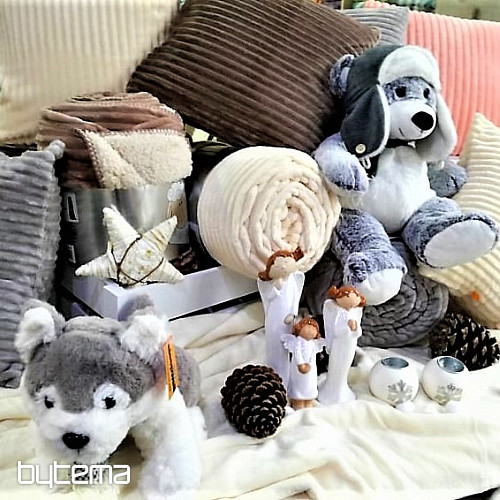 odeja iz mikrovlaken EXTRA MEHKA OVČJA ŽEMLJASTA OBLOGA - lešnikove barve