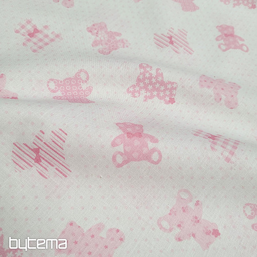 Bombažna tkanina BABY TEDDY roza
