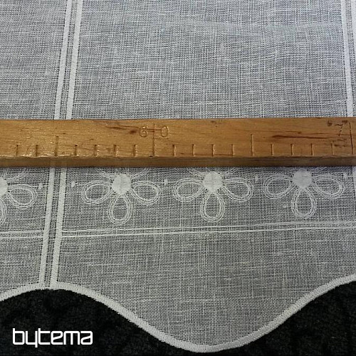vitraž zavesa rože 11383 krem