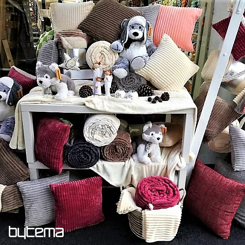 odeja iz mikrovlaken EXTRA MEHKA OVČJA ŽEMLJASTA OBLOGA - lešnikove barve