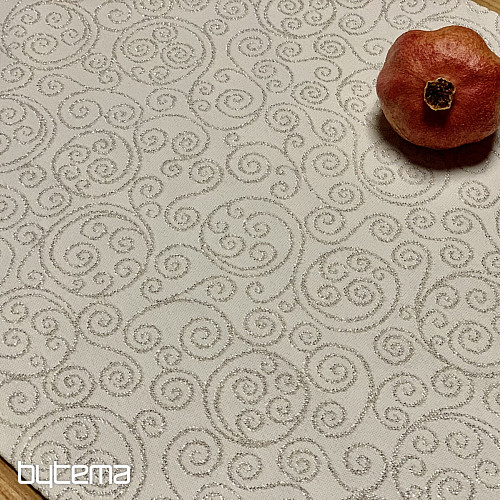Božični namizni pogrinjek FLASH ornament srebrna naravna