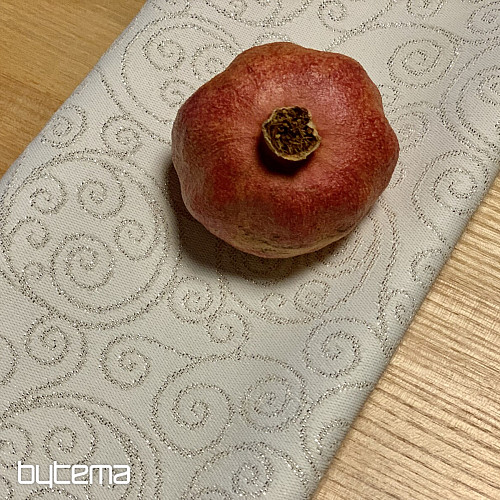 Božični namizni pogrinjek FLASH ornament srebrna naravna