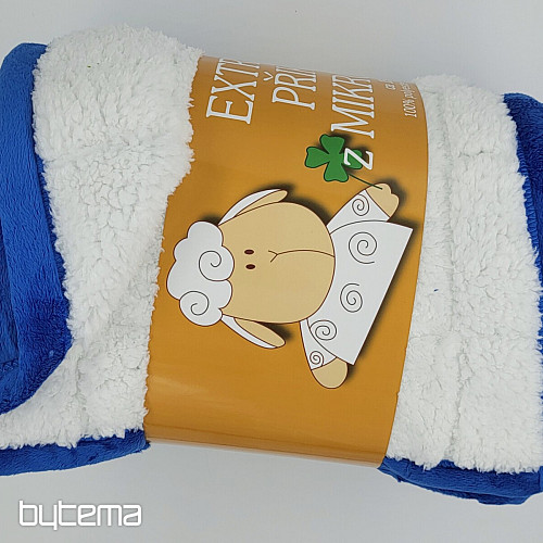 odeja iz mikrovlaken EXTRA SOFT SHEEP stitch blue