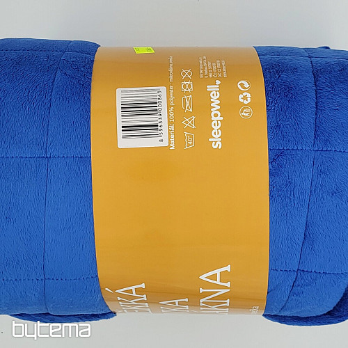 odeja iz mikrovlaken EXTRA SOFT SHEEP stitch blue