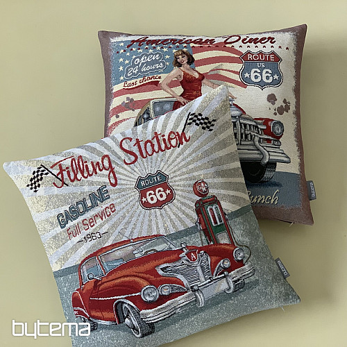 Prevleka za blazino iz tapiserije AMERICAN DINER ROUTE 66