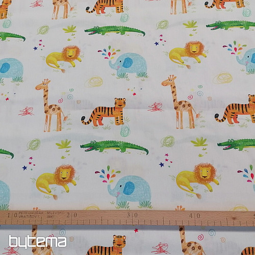 Bombažna tkanina JUNGLE DOODLE