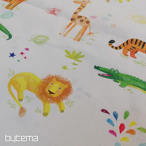 Bombažna tkanina JUNGLE DOODLE