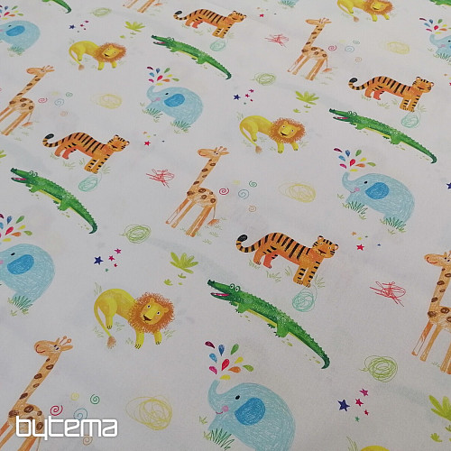 Bombažna tkanina JUNGLE DOODLE