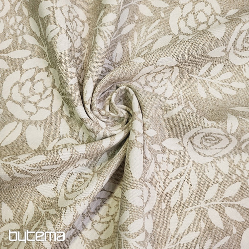 Dekorativna tkanina ROSE krem