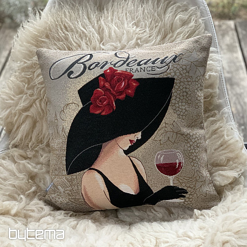 Prevleka za blazino iz gobelina LADY BORDEAUX