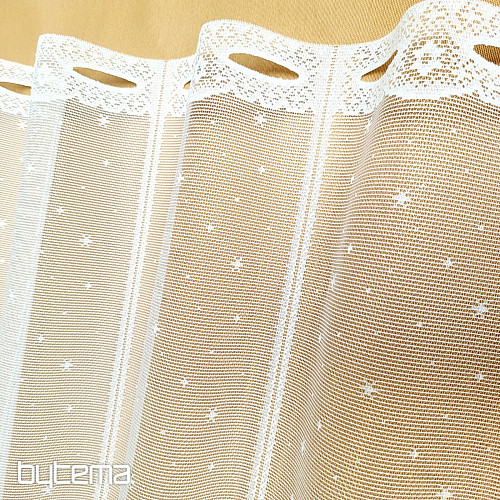 Žakard zavesa BOŽIČEK za vitraž SNEŽKA