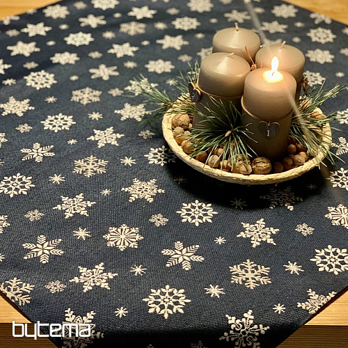 Goblen prt, šal Blue flake