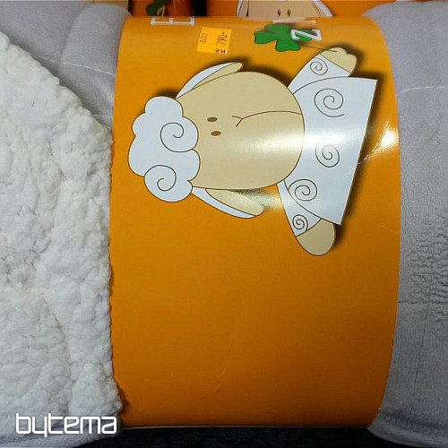 odeja iz mikrovlaken EXTRA SOFT SHEEP šiv siva svetl