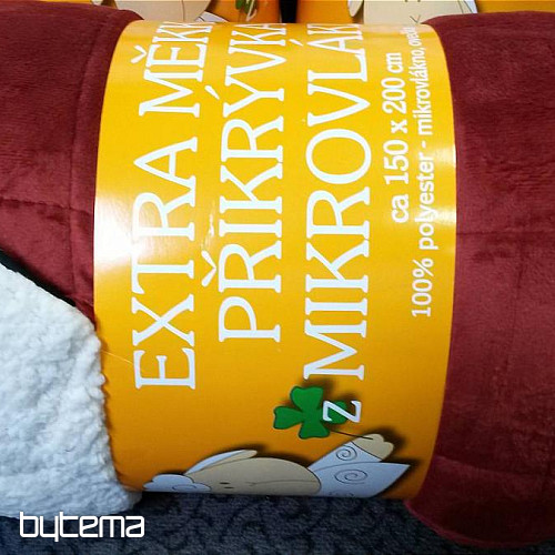 odeja iz mikrovlaken EXTRA SOFT SHEEP šivi BORDÓ